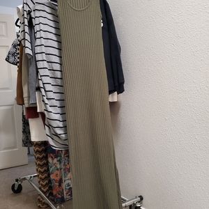 Olive green maxi dress
